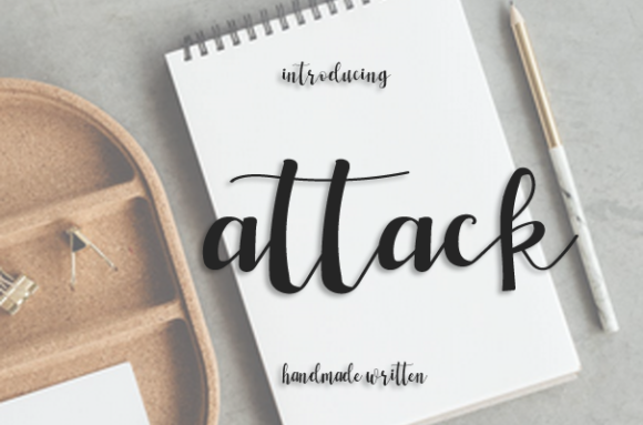 Attack Font: Whimsical Script for Web Design