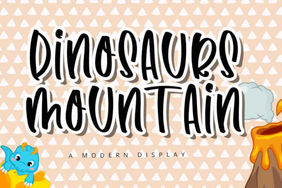 Dinosaurs Mountain Font for Business