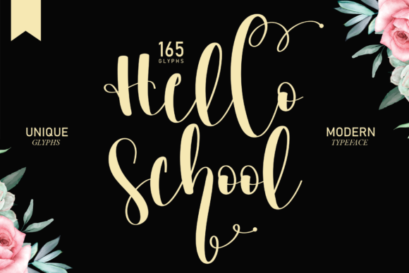 Hello School: A Handwritten Font for Creative Projects