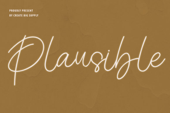 Plausible: A Handwritten Font for Elegant Design