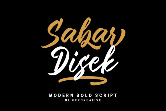 Sabar Disek: A Bold Handwritten Font for Crafters