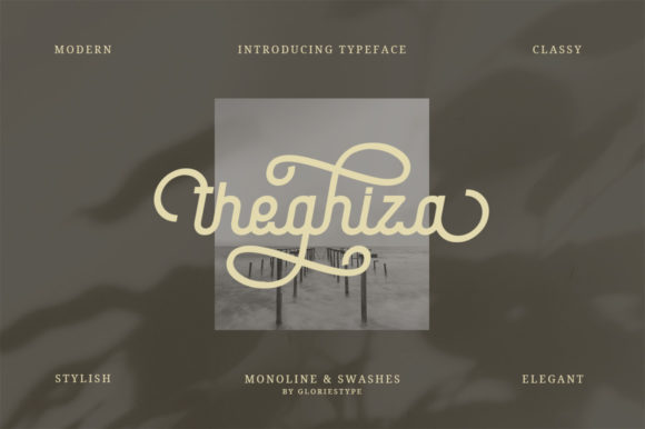 Theghiza: A Vintage Script Font for Creative Campaigns